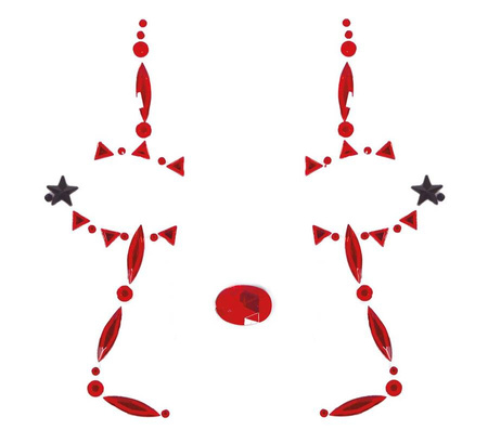 Blingi Naklejki brokatowe na twarz - Klaun