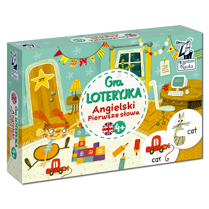 ANGIELSKI Pierwsze słowa 4+ GRA LOTERYJKA KAPITAN NAUKA