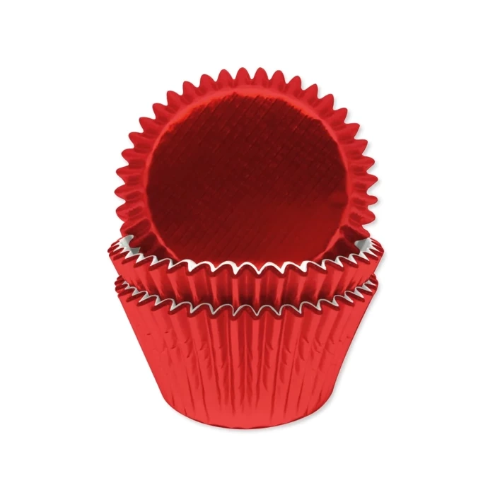 Papilotki na muffinki babeczki Czerwone 45 szt.