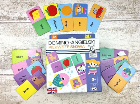 DOMINO ANGIELSKI - PIERWSZE SŁOWA GRA EDUKACYJNA KAPITAN NAUKA