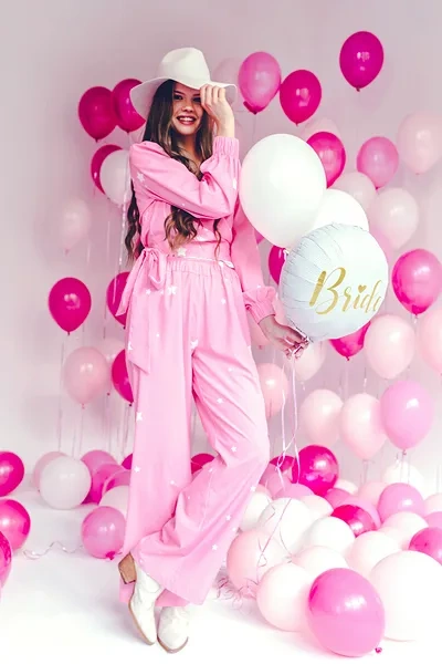 Balon foliowy okrągły złoty napis Bride wieczór panieński 18 cali