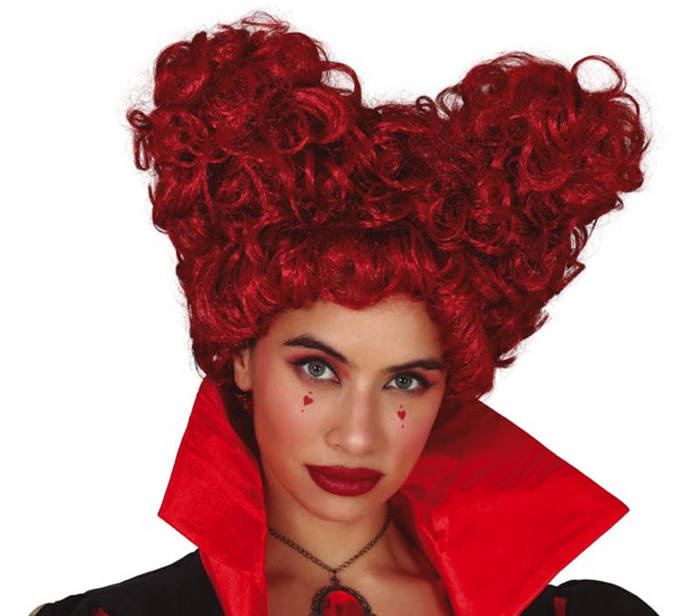 Peruka czerwona Serce dama kier (Alicja w Krainie Czarów)