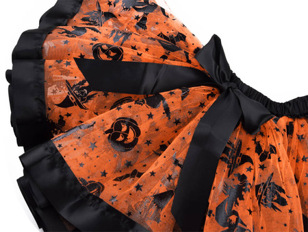 Zestaw Czarownica Wiedźma halloween (spódniczka, kapelusz, miotła)