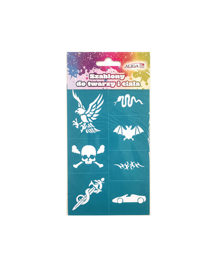 Szablony do tatuaży brokatowych ZESTAW 7 szt. mix