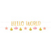 Baner Girlanda Hello World na Baby Shower - Girl