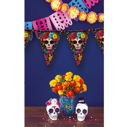 Baner Halloweenowy Meksykańska Czaszka Catrina 3m