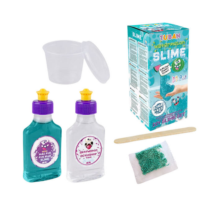 Zestaw Slime DIY Arbuz , niebieski o zapachu arbuza