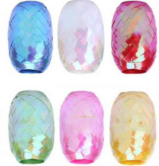 Wstążka plastikowa błyszcząca 5mm x 10m mix