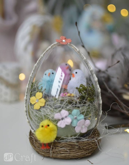 Gniazdka dekoracyjne Wielkanocne 9 cm 4 szt.