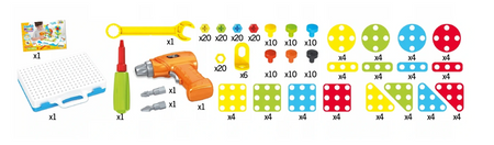 Zestaw śrubkowe konstrukcje wkrętarka dla dzieci 237 elem.