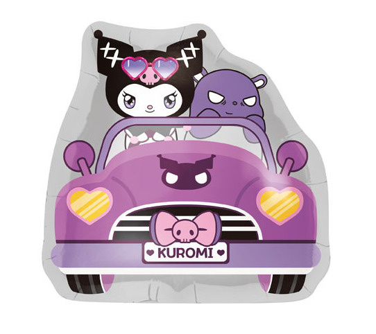 Balon foliowy KUROMI w samochodzie 47x48 cm