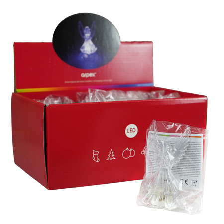 Aniołek LED wielokolorowa dekoracja świąteczna