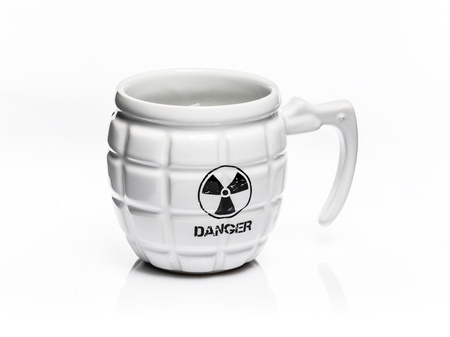 Kubek granat DANGER - BIAŁY