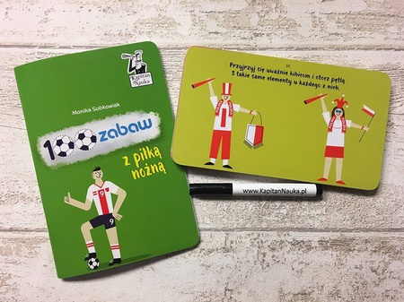 100 ZABAW Z PIŁKĄ NOŻNĄ KSIĄŻKA KARTY KAPITAN NAUKA
