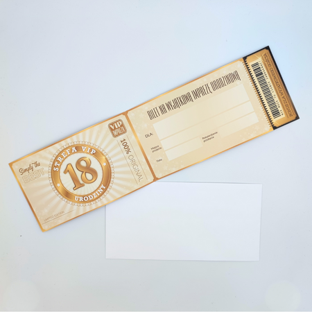Zaproszenie na przyjęcie urodzinowe 18-stka Bilet Wstępu VIP 1 szt.