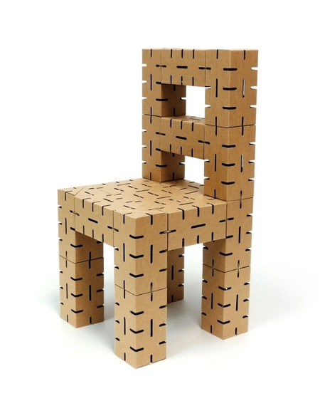 Klocki konstrukcyjne tekturowe do samodzielnego złożenia zestaw 50 sztuk Cardblocks