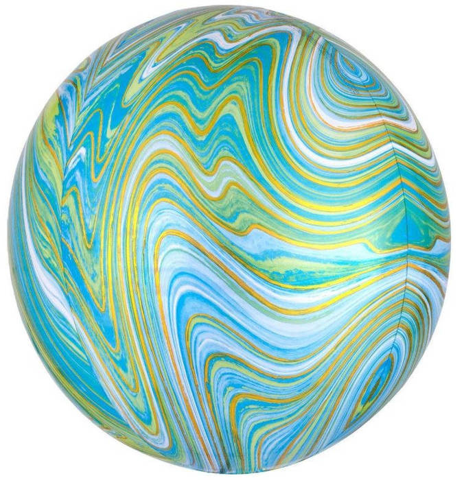 Marmur zielony kula ORBZ balon foliowy 40cm