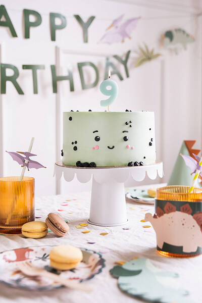 Świeczka urodzinowa cyfra 9 jasny niebieski 5,5, cm