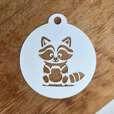 Szablon do malowania twarzy i ciała #K9 Szop Pracz Okrągły