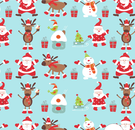 Papier ozdobny do pakowania prezentów Świąteczny Boże Narodzenie mix 200x70 cm (dziecięce)