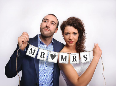 Baner Girlanda ślub wesele "MR MRS" 77 cm