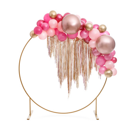 Stojak na tło stelaż do dekoracji KOŁO złote 2m