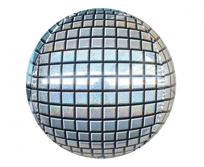 Kula DISCO srebrna balon foliowy 16 cali 40 cm