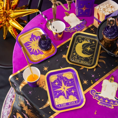 Talerzyki papierowe Andrzejki Wróżki Magia 6 szt.20 x 15 cm