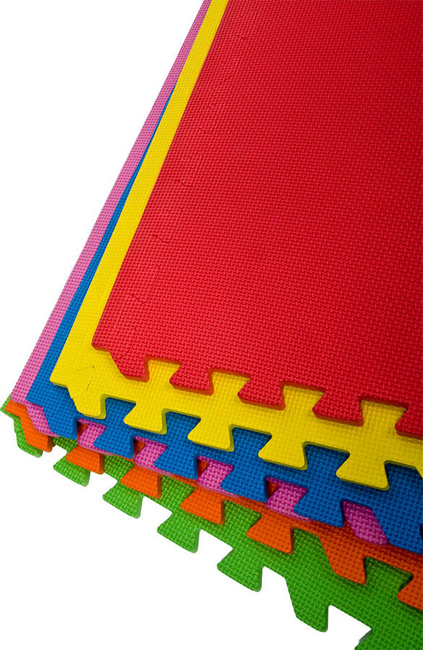 Mata PUZZLE PIANKOWE kolorowe 60x60 EVA 6 szt.10mm