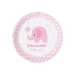 Talerzyki na BABY SHOWER 18 cm SŁONIK