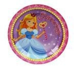 Talerzyki papierowe Księżniczki Princess okrągłe 6 szt