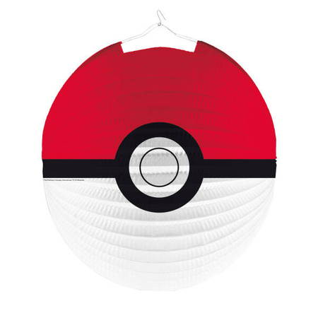 Pompon dekoracyjny bibułowy Pokemon Pokeball 25cm