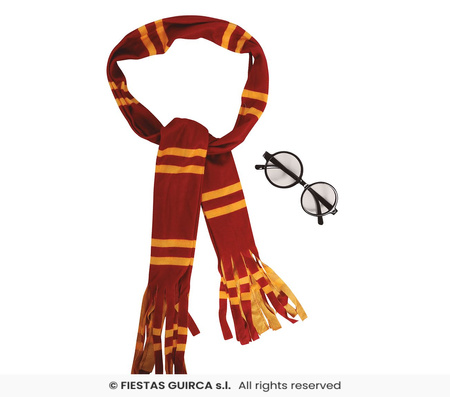 Zestaw Czarodzieja szalik okulary Harry Potter