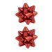 Kokarda prezentowa rozeta czerwona 7,6 cm 2 szt.