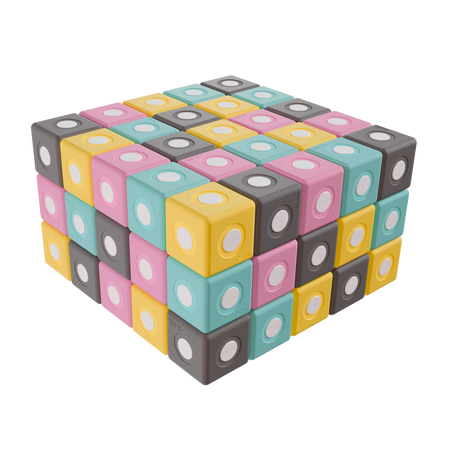 Duże klocki piankowe magnetyczne TUKI zestaw SMART 75 elementów