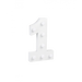 Świecąca Cyfra LED "1" Light Letter, drewniana biała 17x12 cm