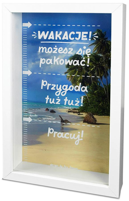 Skarbonka Ramka na Wakacje 15x24x5 cm