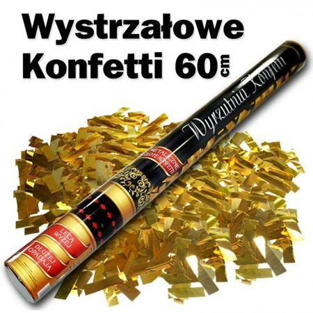 Wystrzałowe Konfetti pneumatyczne Tuba 60 cm metaliczne