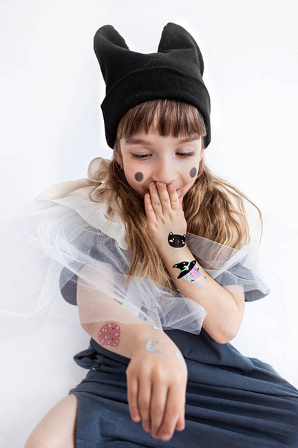 Tatuaże zmywalne wodne na halloween dla dzieci mix róż