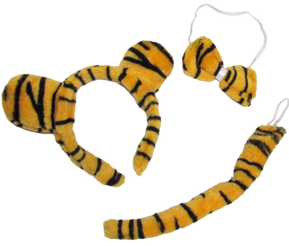 Zestaw TYGRYSEK muszka, ogon, opaska
