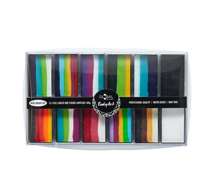 Paletka farb do twarzy Global Colours - Rainbow Explosiom One Stroke