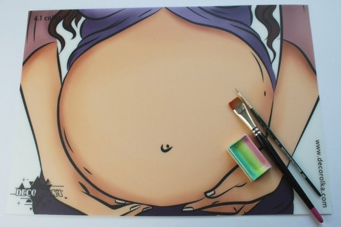 Mata treningowa do malowania brzuszek A3 4.1 color