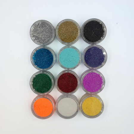 Brokat sypki do tatuaży brokatowych MIX 12 x 5 ml