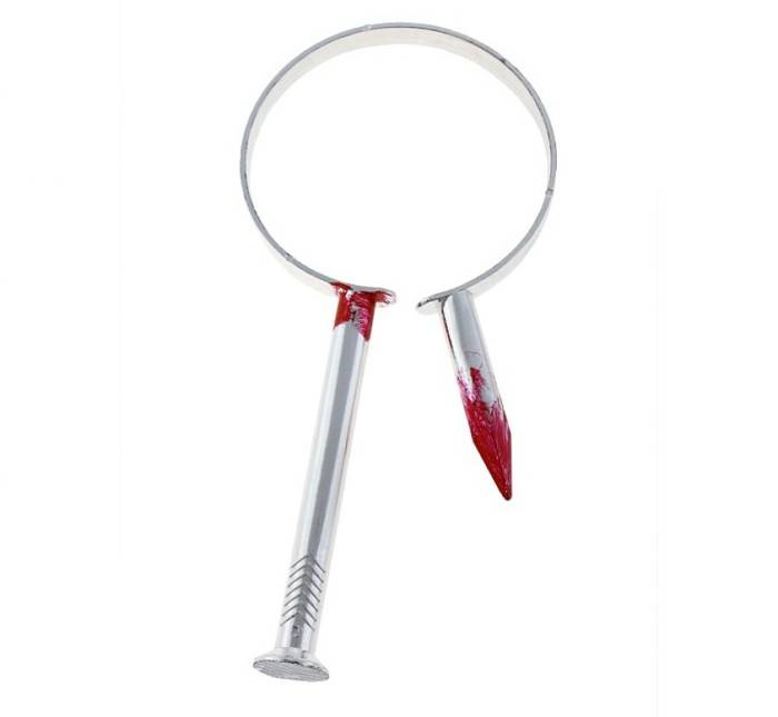 Opaska Gwóźdź przebijający głowę halloween