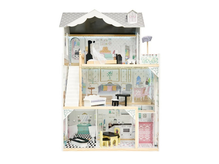 Domek dla lalek MDF z akcesoriami 120cm XXL świeci LED
