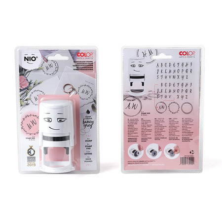 Pieczątka samotuszująca NIO Inicjały - ślubne