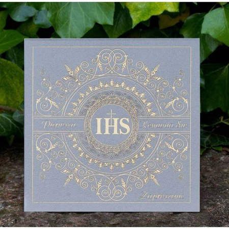 Zaproszenia Pierwsza Komunia Święta 12 x 12 cm 10 szt.