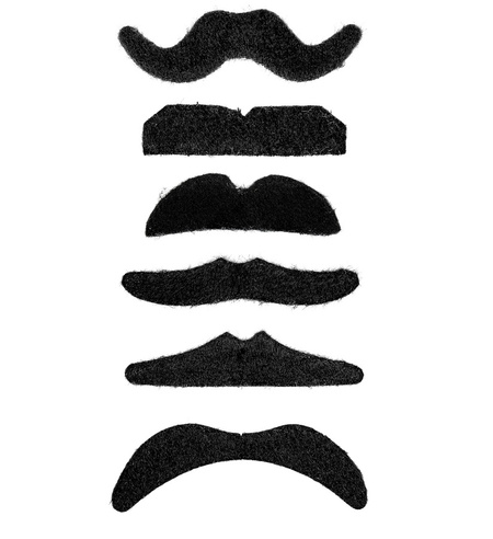 Wąsy sztuczne samoprzylepne 1 szt. czarne MIX