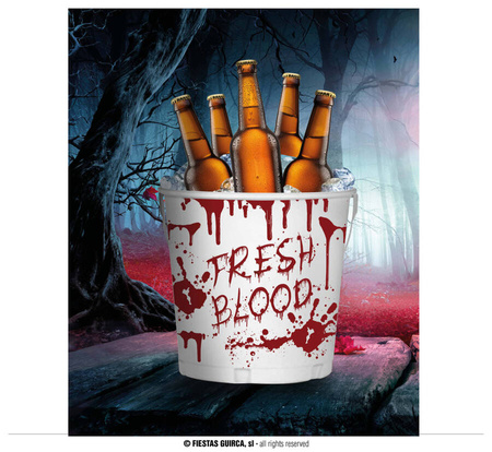 Metalowy Kubełek Wiaderko Cooler Halloween Fresh Blood