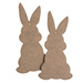 Baza MDF do zdobienia Królik Wielkanocny 20 cm 2 szt.